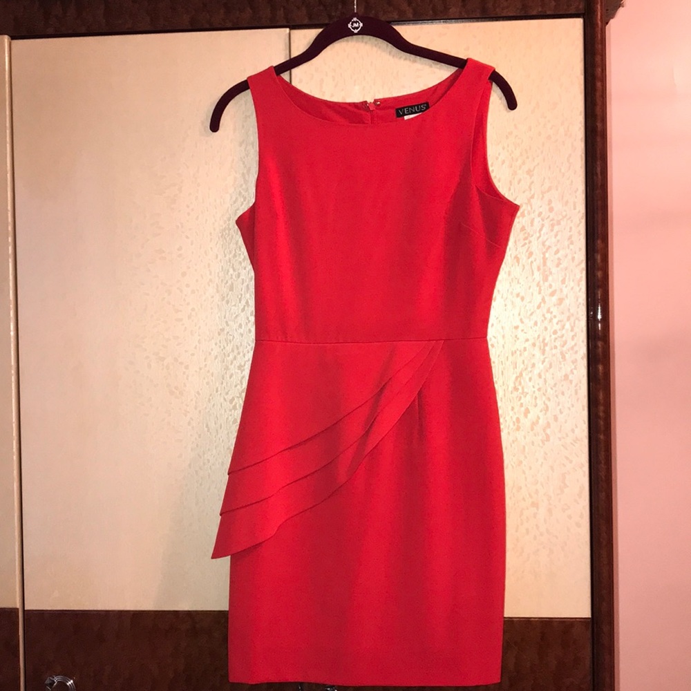 Red mini dress
